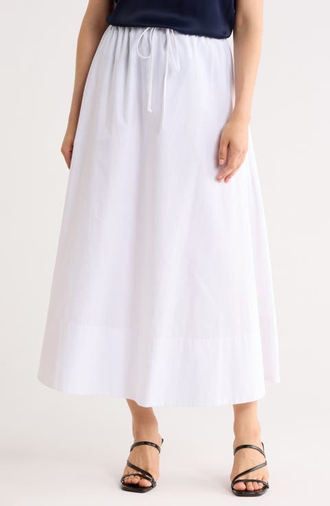 Cotton Poplin Maxi Skirt