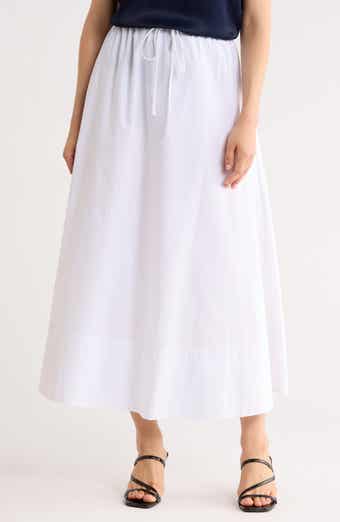 Renee C Cotton Poplin Maxi Skirt