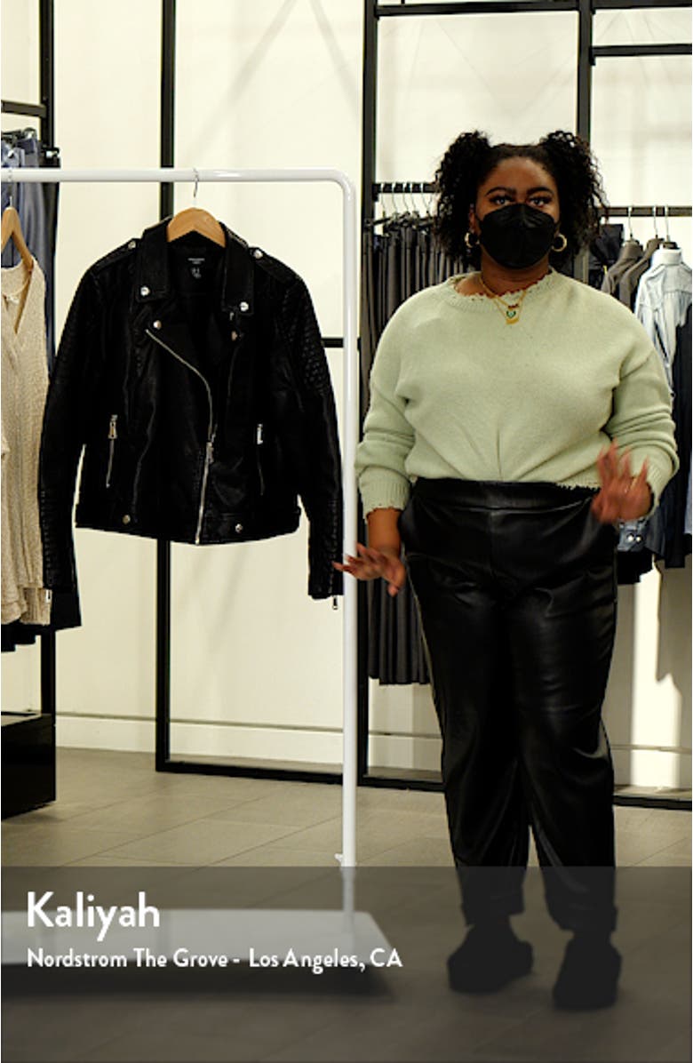 Kerri Faux Leather Crop Jacket, sales video thumbnail