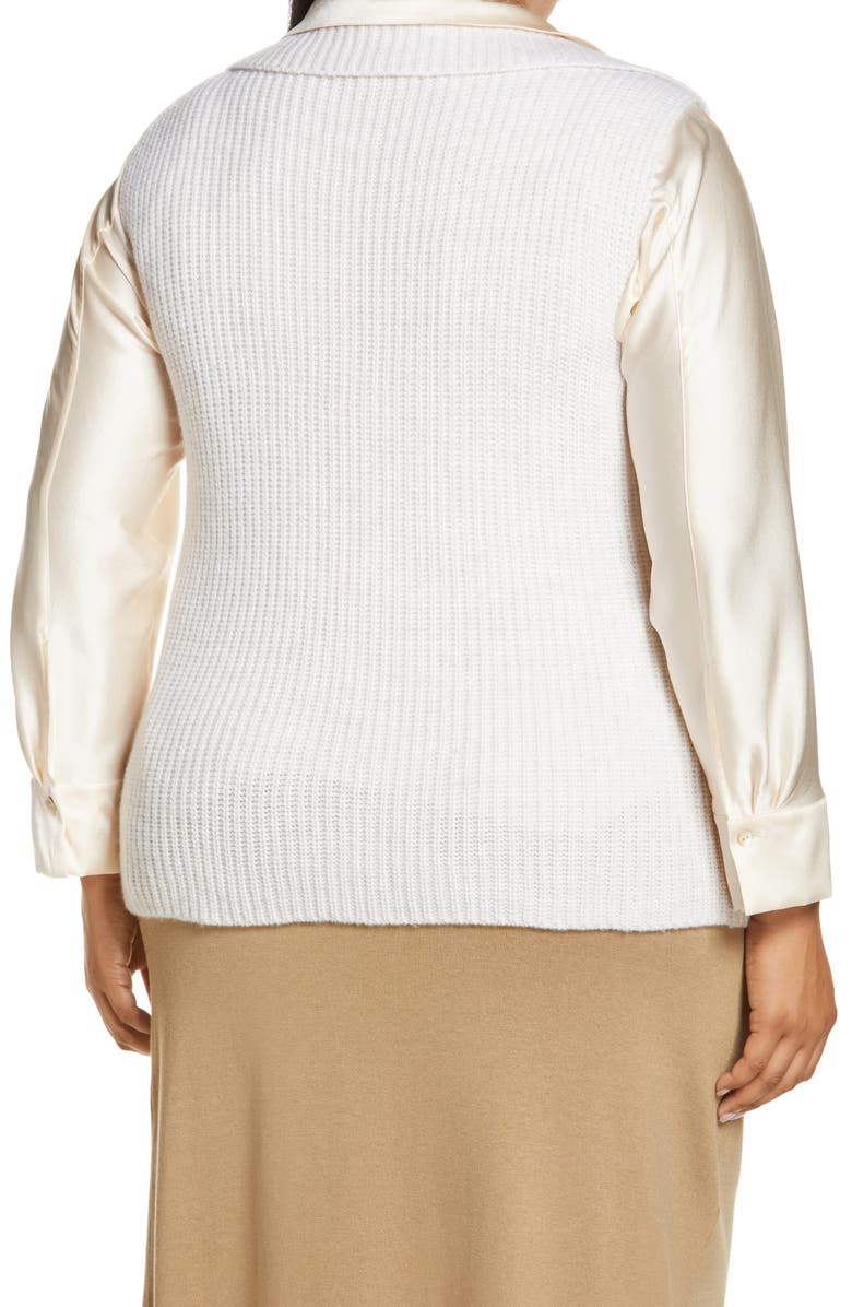 Vince Collared V-Neck Wool & Cashmere Sweater Vest, Alternate, color,