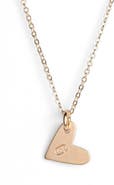 Nashelle 14k-Gold Fill Initial Mini Heart Pendant Necklace