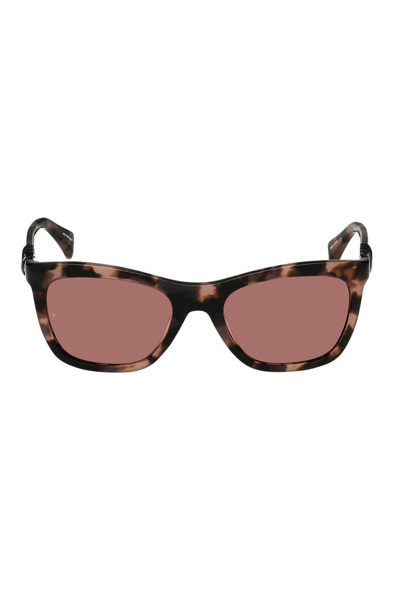 53mm Square Sunglasses, Main, color, PEACH CRYSTAL TORT / ROSE