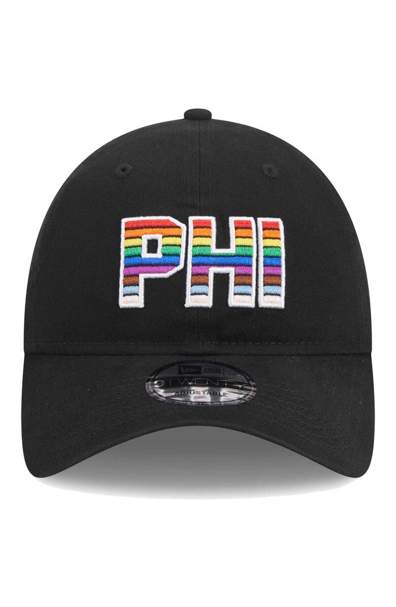 New Era Men's New Era Black Philadelphia Union Pride 9TWENTY Adjustable Hat, Alternate, color,