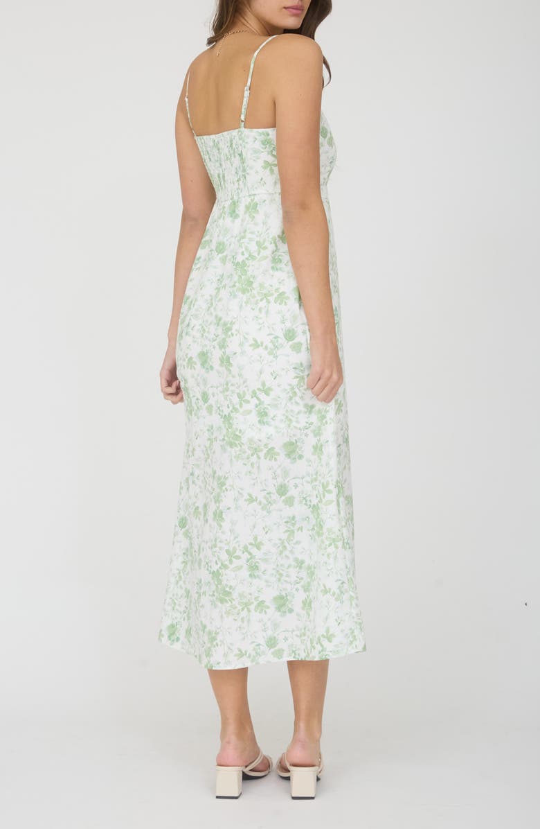 Blu Pepper Floral Sleeveless Midi Dress, Alternate, color, Light Green Multi