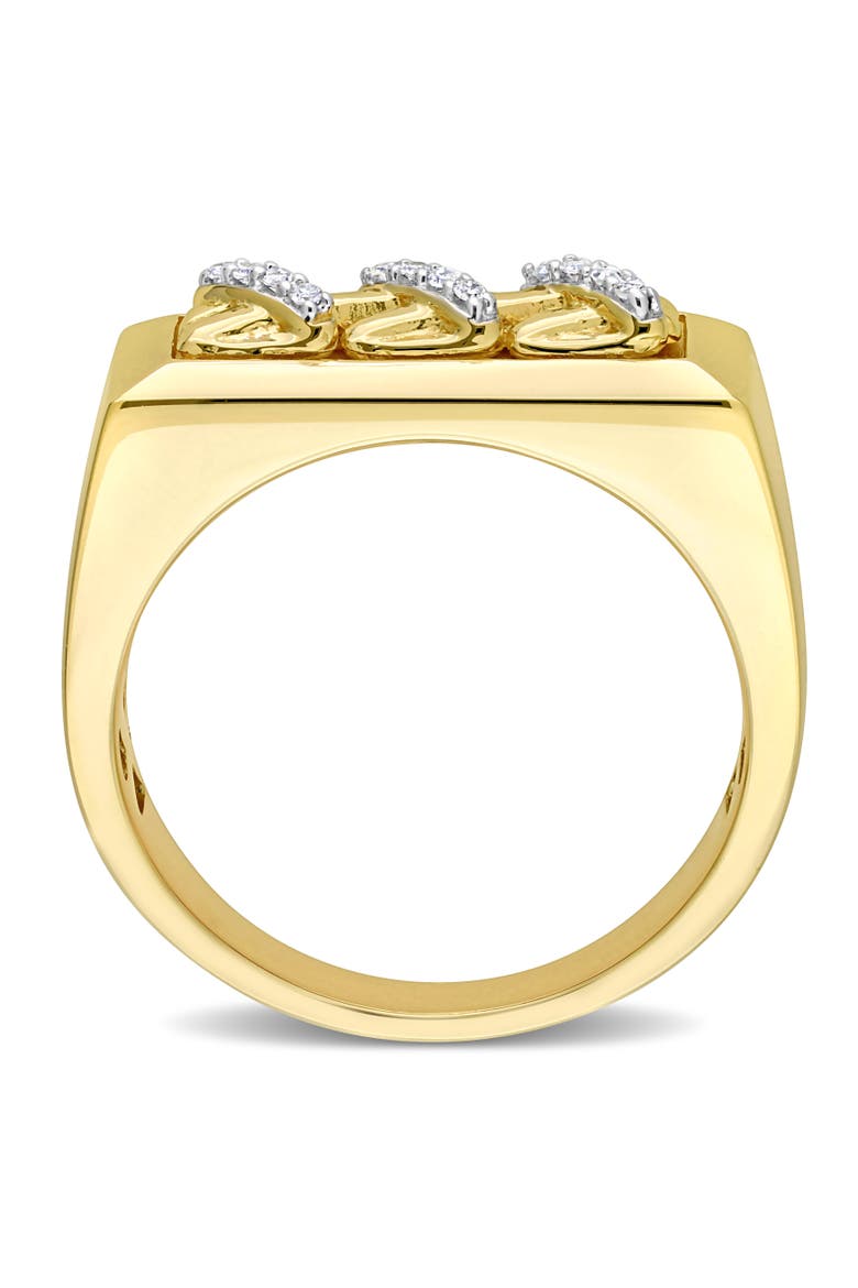 Diamond Triple Crossover Design Ring 14k Gold, Alternate, color, Yellow Gold