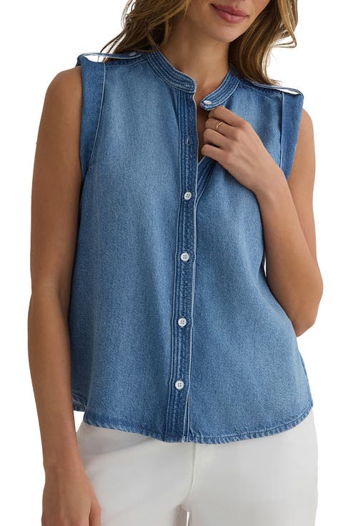 【CLANE】CHAMBRAY CORDUROY LADY TOPS Women's Chambray Tops | Nordstrom