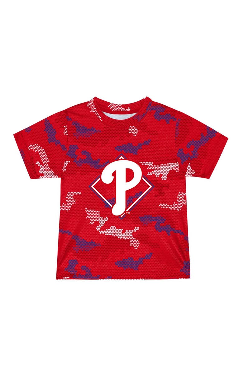 Outerstuff Toddler Fanatics Branded Red Philadelphia Phillies Field Ball T-Shirt & Shorts Set, Alternate, color, 