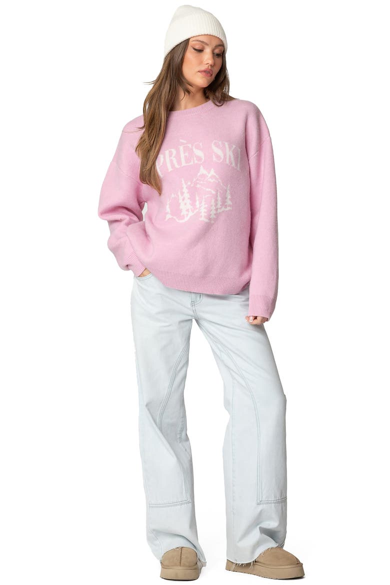 Après Ski Oversize Sweater, Alternate, color, PINK
