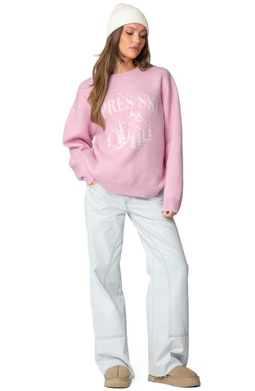 Shop Edikted Après Ski Oversize Sweater In Pink
