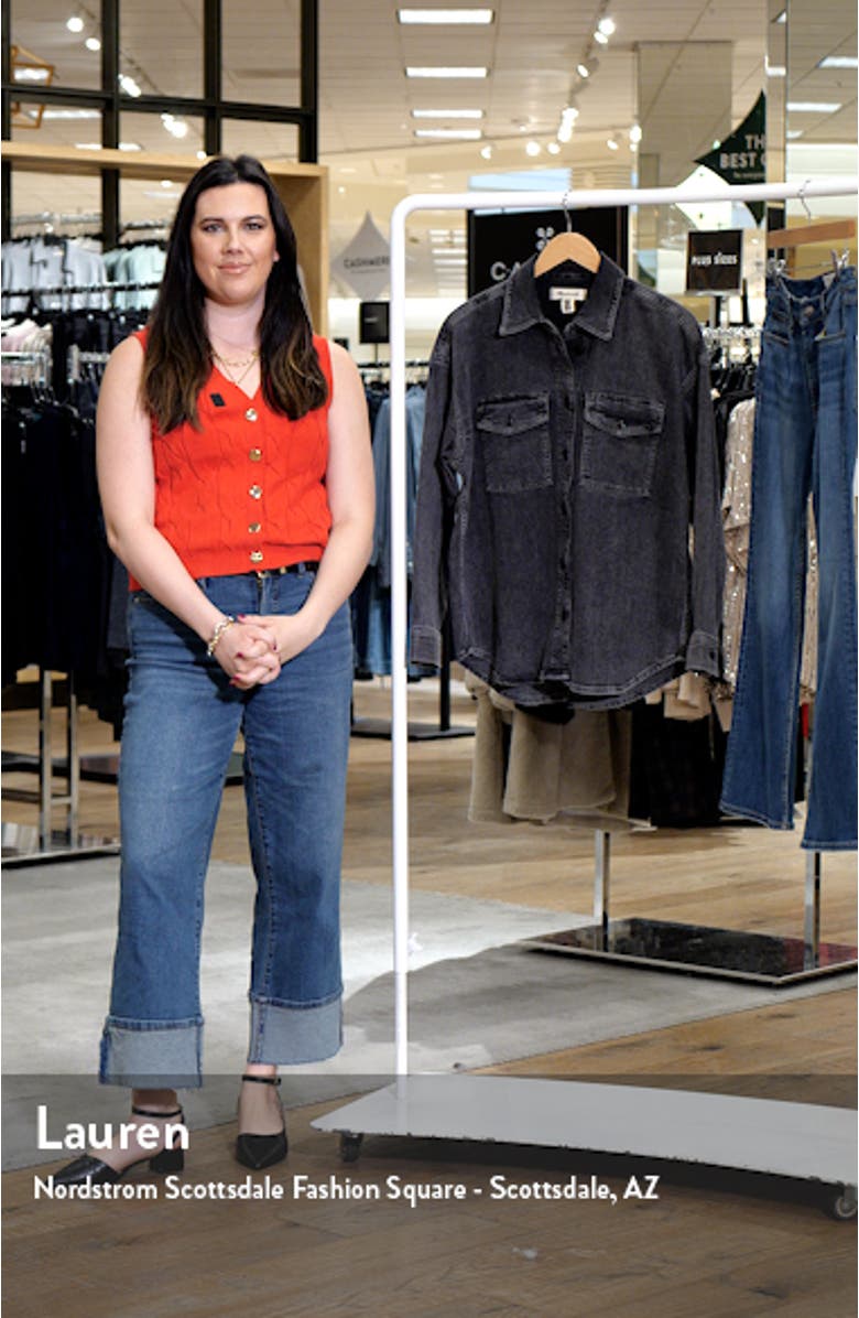 Stretch Denim Button-Up Shirt, sales video thumbnail