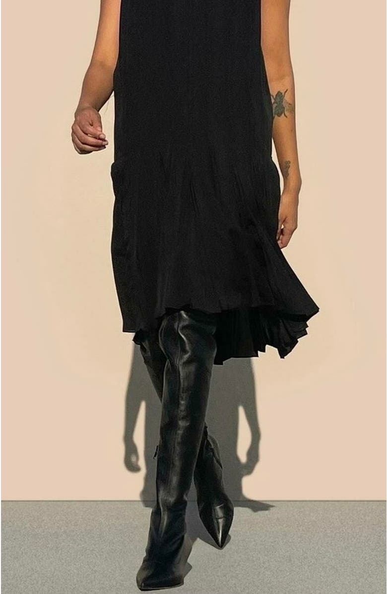 Neil J. Rodgers Seta Over The Knee Stretch Boot, Alternate, color, Black Nappa