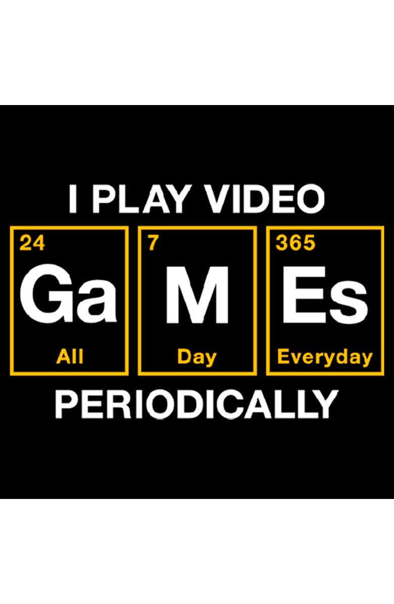 Lost Gods Men's Lost Gods I Play Video Games Periodically  Graphic T-Shirt, Alternate, color, Black