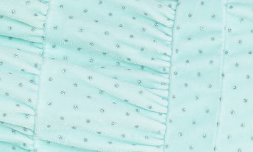 Shop Habitual Kids Kids' Square Neck Tiered Velour Dress In Aqua