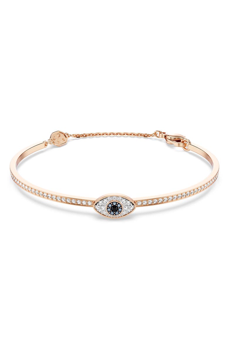 Swarovski Symbolica Bangle, Main, color, Rose Gold/ Multi