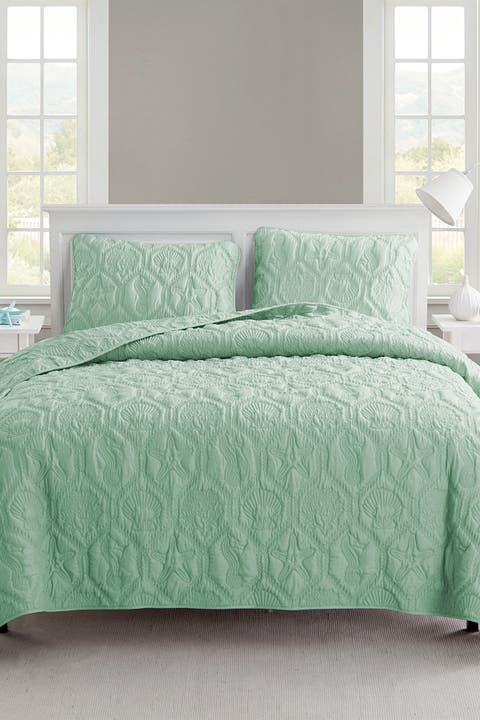 Shore Embossed Quilt Set - Queen