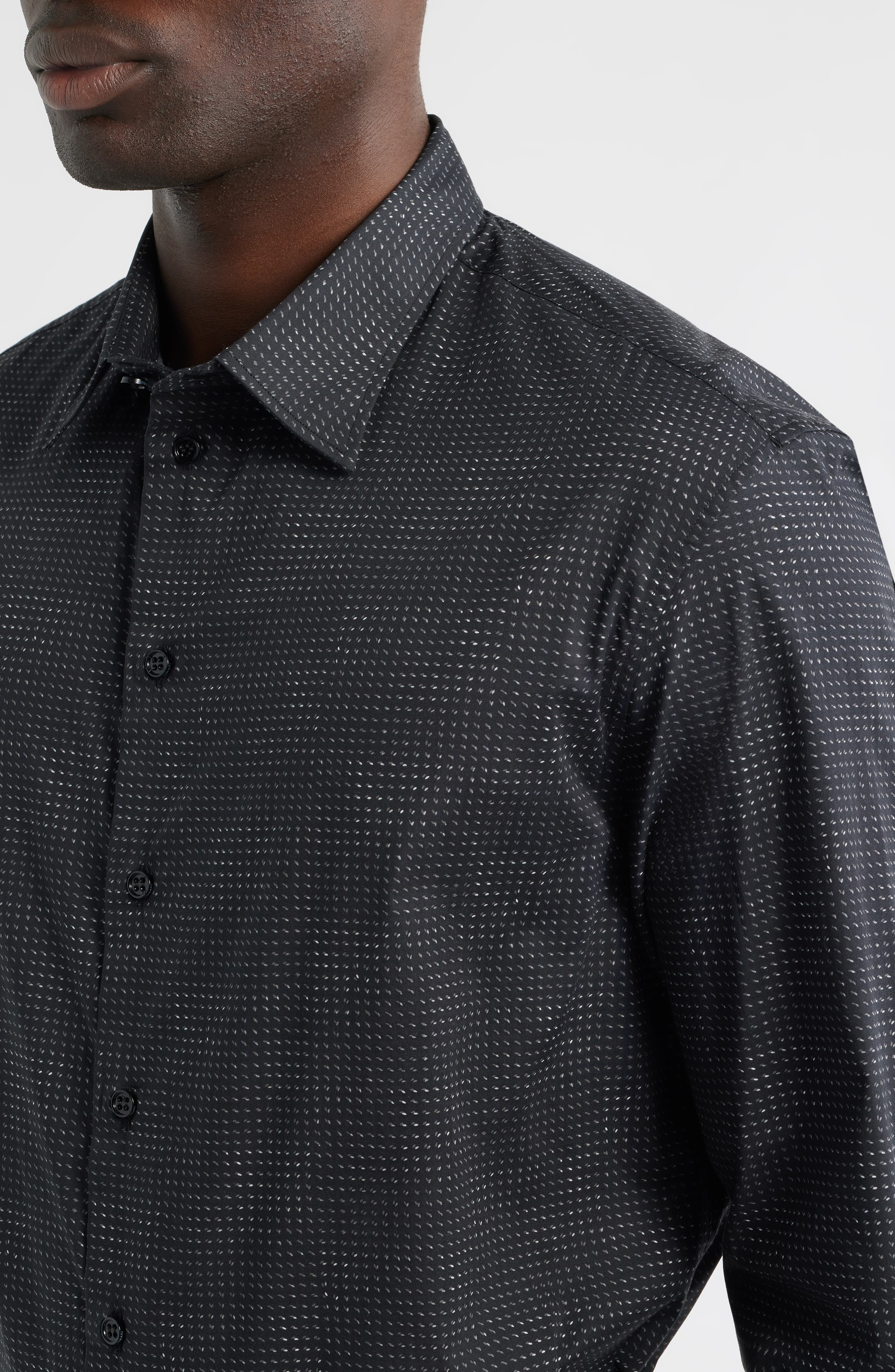 Micro Dash Button-Up Shirt - image 2