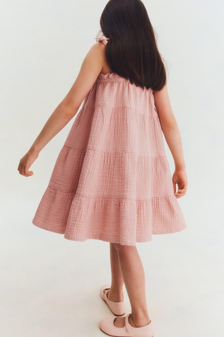 Cotton Muslin Dress, Alternate, color, Light dusty pink