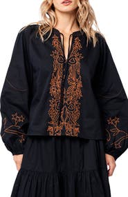 CIEBON Gracie Split Neck Top