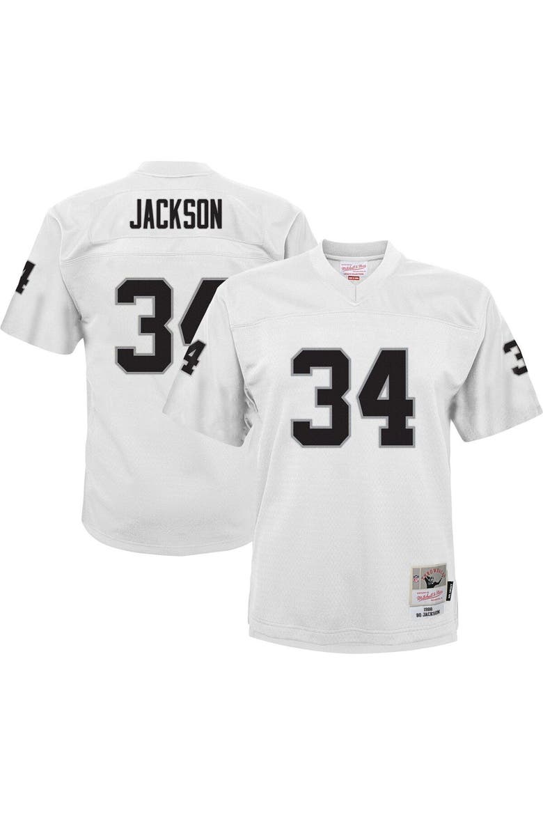 Youth Mitchell & Ness Bo Jackson White Las Vegas Raiders 1988 Retired Player Legacy Jersey, Main, color, White