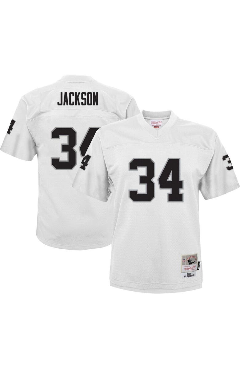 Mitchell & Ness Youth Mitchell & Ness Bo Jackson White Las Vegas Raiders 1988 Retired Player Legacy Jersey, Main, color, White