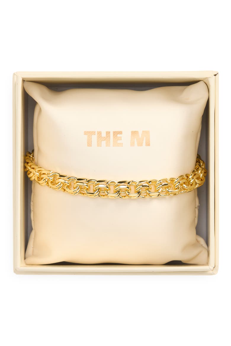 Flat Byzantine Chain Bracelet, Main, color, GOLD