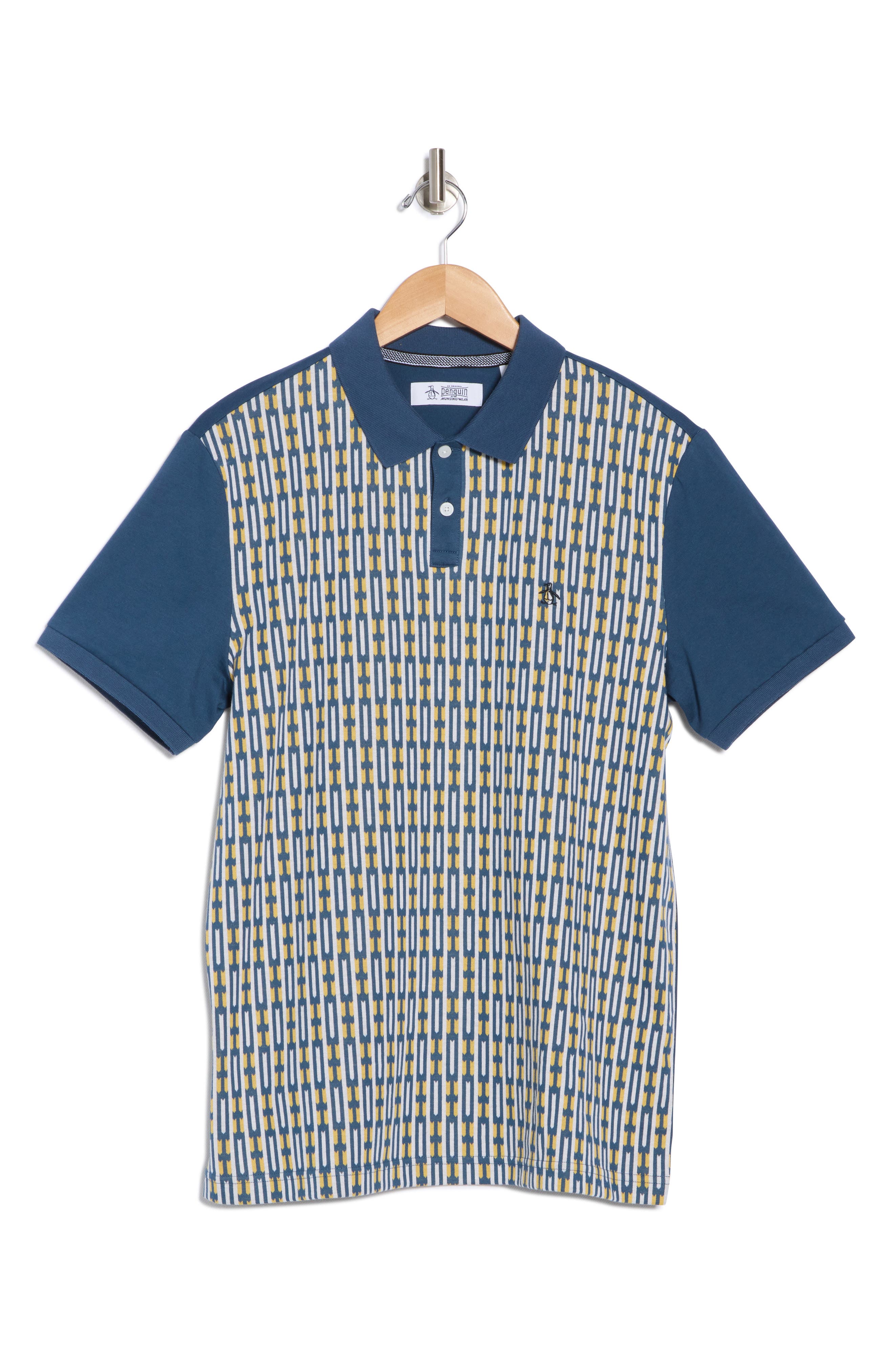 Geometric Cotton Jacquard Polo