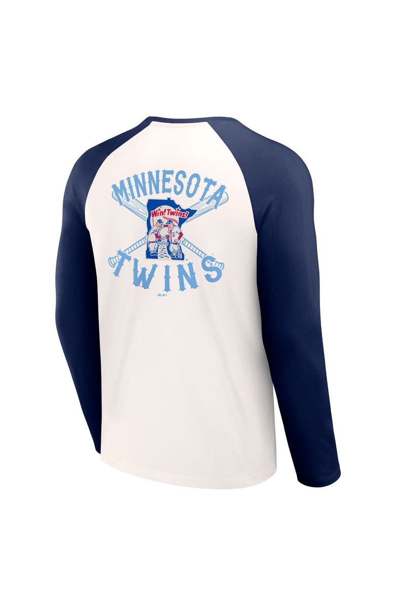 Darius Rucker Collection by Fanatics Men's Darius Rucker Collection by Fanatics  White/Navy Minnesota Twins Team Color Raglan T-Shirt, Alternate, color, White