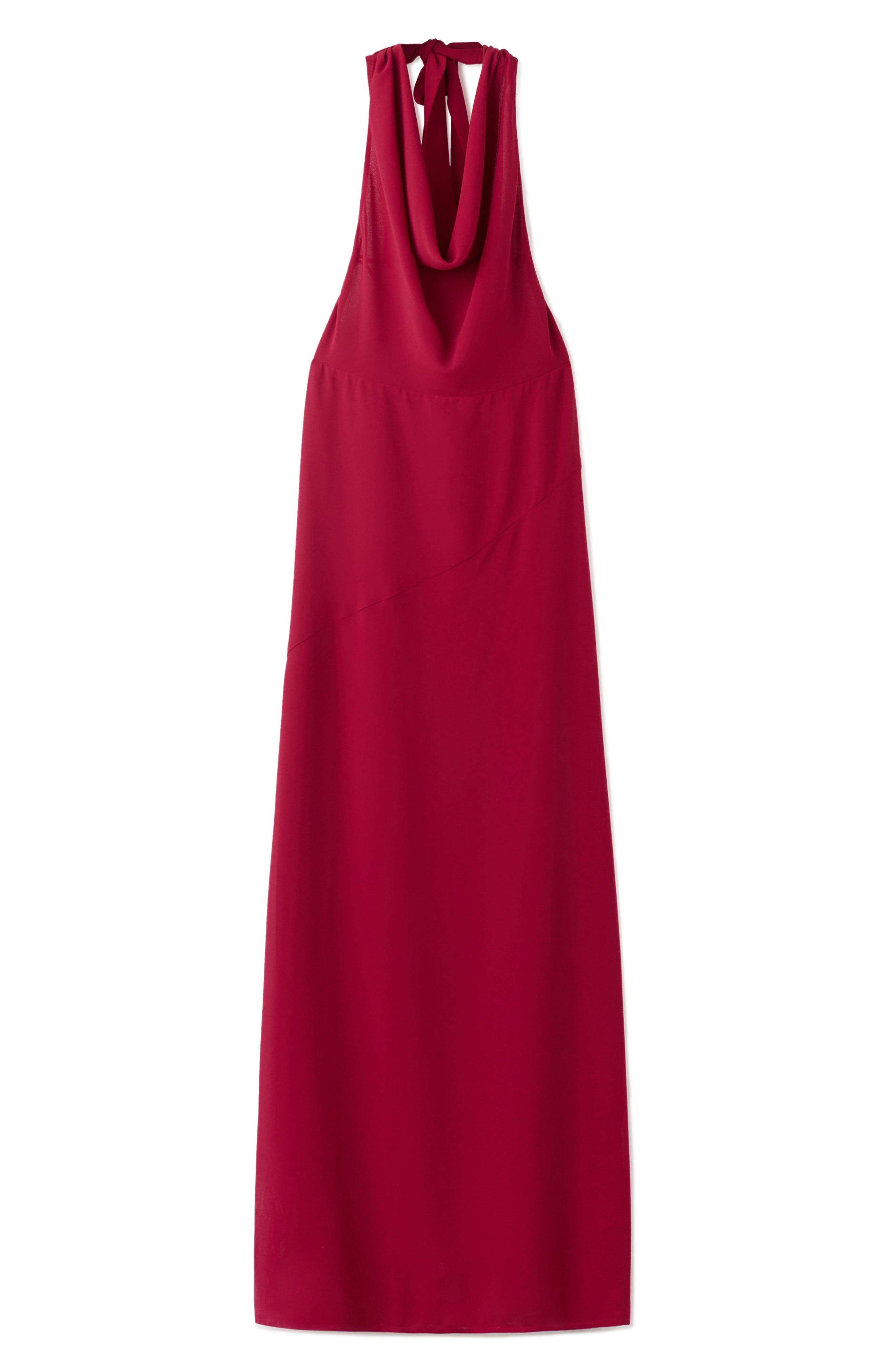 Open Back Halter Dress