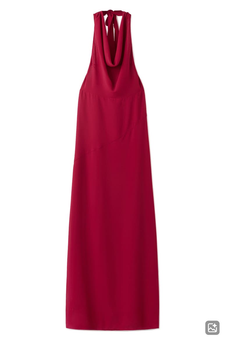 Open Back Halter Dress, Main, color, RED