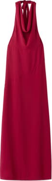MANGO TEEN Open Back Halter Dress
