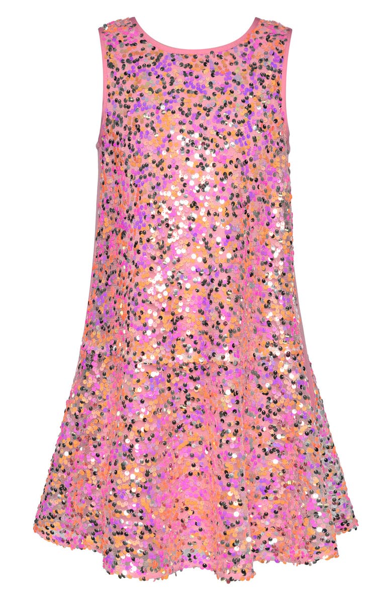 Hannah Banana Kids' Sequin Ruffle Dress, Main, color, 