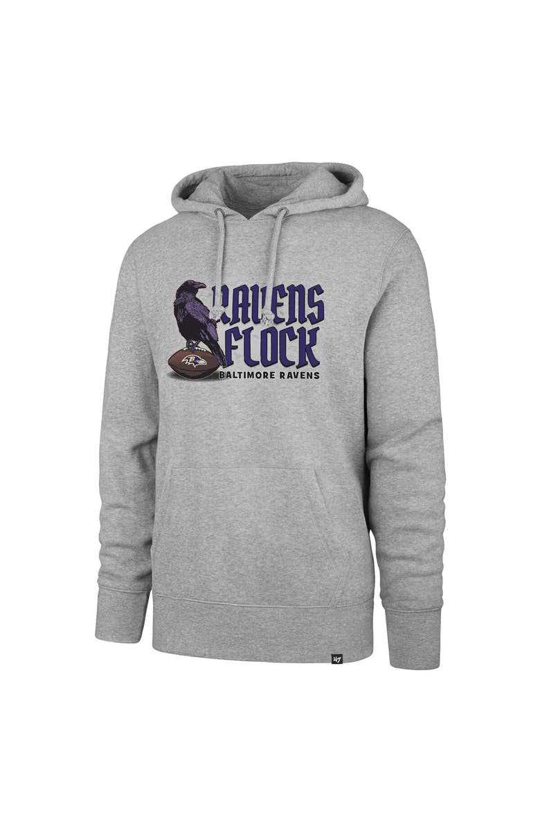 '47 Men's '47 Gray Baltimore Ravens Regional Headline Pullover Hoodie, Alternate, color, Gray