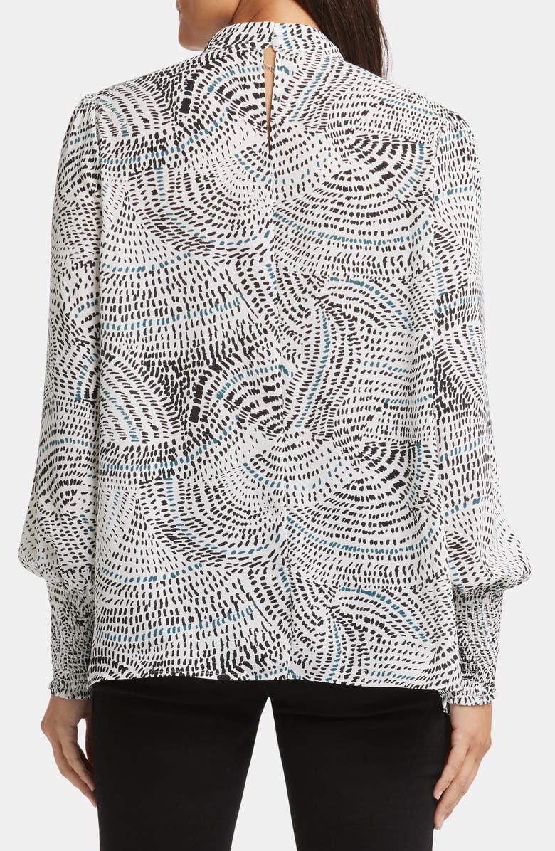 NYDJ Britney Print Smocked Top, Alternate, color, Mountain Top