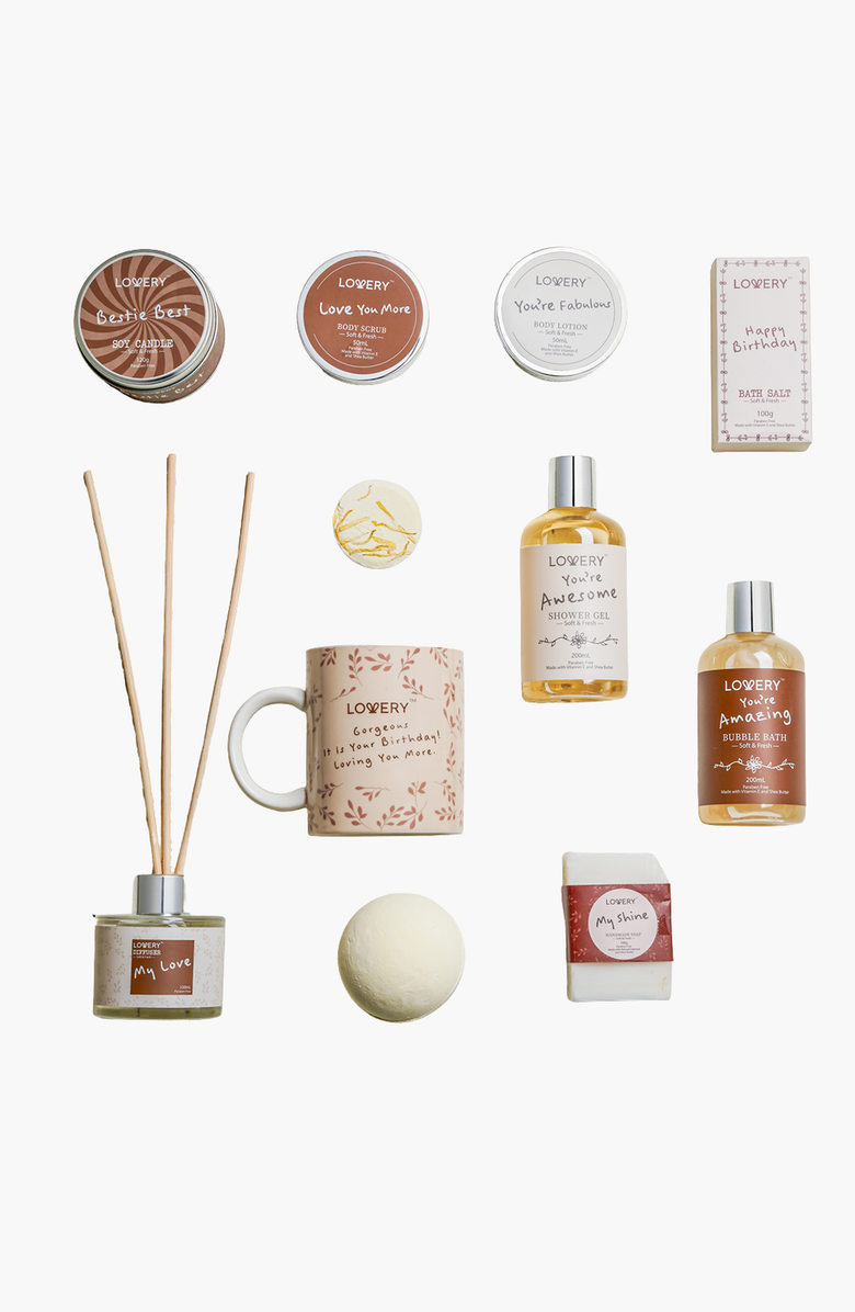 Lovery Luxury Birthday Spa Gift Box, Alternate, color, Beige / Off-White