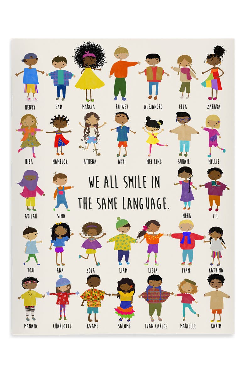 Worldwide Buddies 'We All Smile In The Same Language' Notebook, Main, color, 
