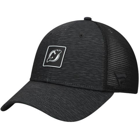 Women's Fanatics  Black New Jersey Devils Authentic Pro Adjustable Trucker Hat