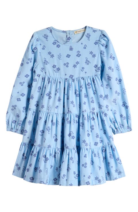 Kids' Long Sleeve Tiered Corduroy Dress (Toddler, Little Kid & Big Kid)