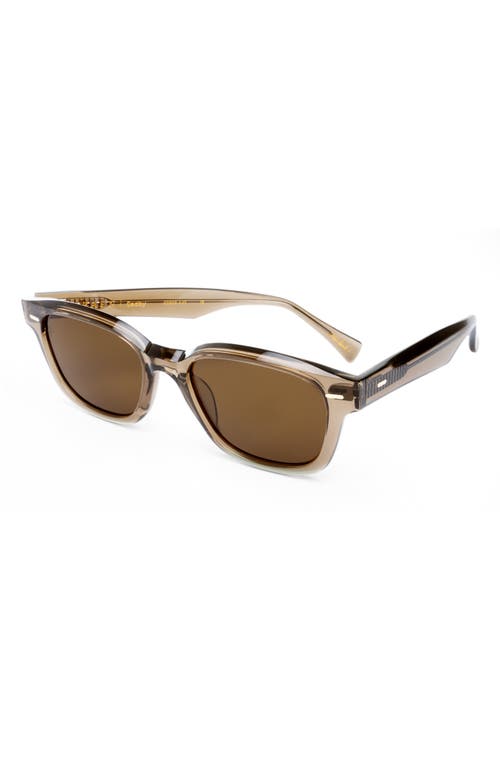 Raen Carby 53mm Polarized Round Sunglasses In Ghost/vibrant Brown Polarized