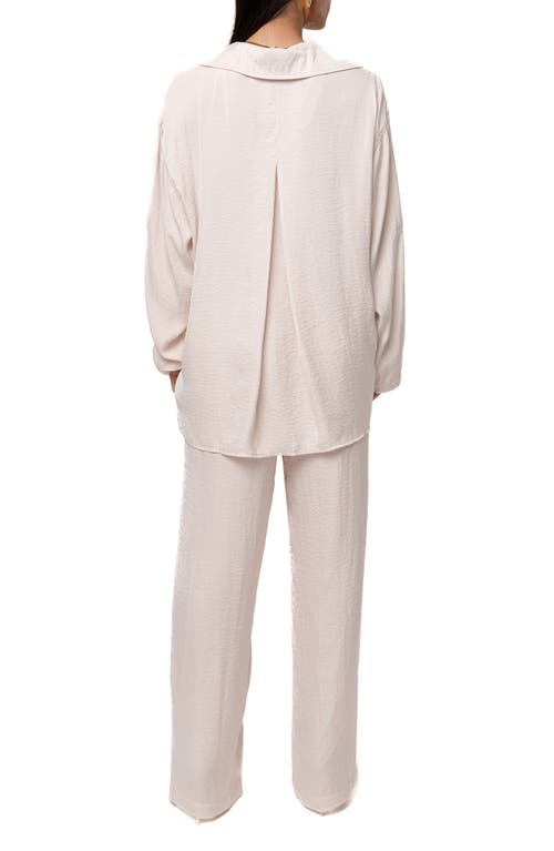 Jluxlabel Pearl Bay Button-up Shirt & Pants Set In Neutral