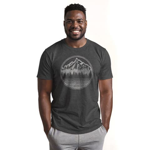 Men's Distressed Mountain Badge Short Sleeve Graphic T-shirt