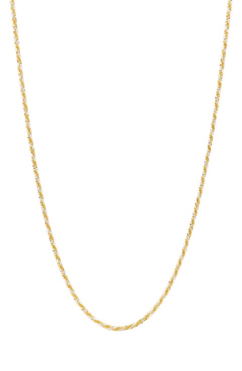 Two-Tone Twisted Chain Necklace