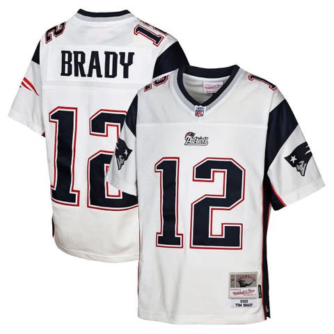 Youth Mitchell 
Ness Tom Brady White New England Patriots 2000 Legacy Replica Jersey