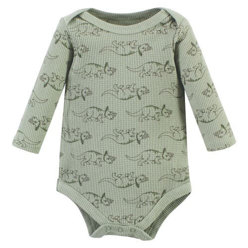Hudson Baby Thermal Long Sleeve Bodysuits In Multi