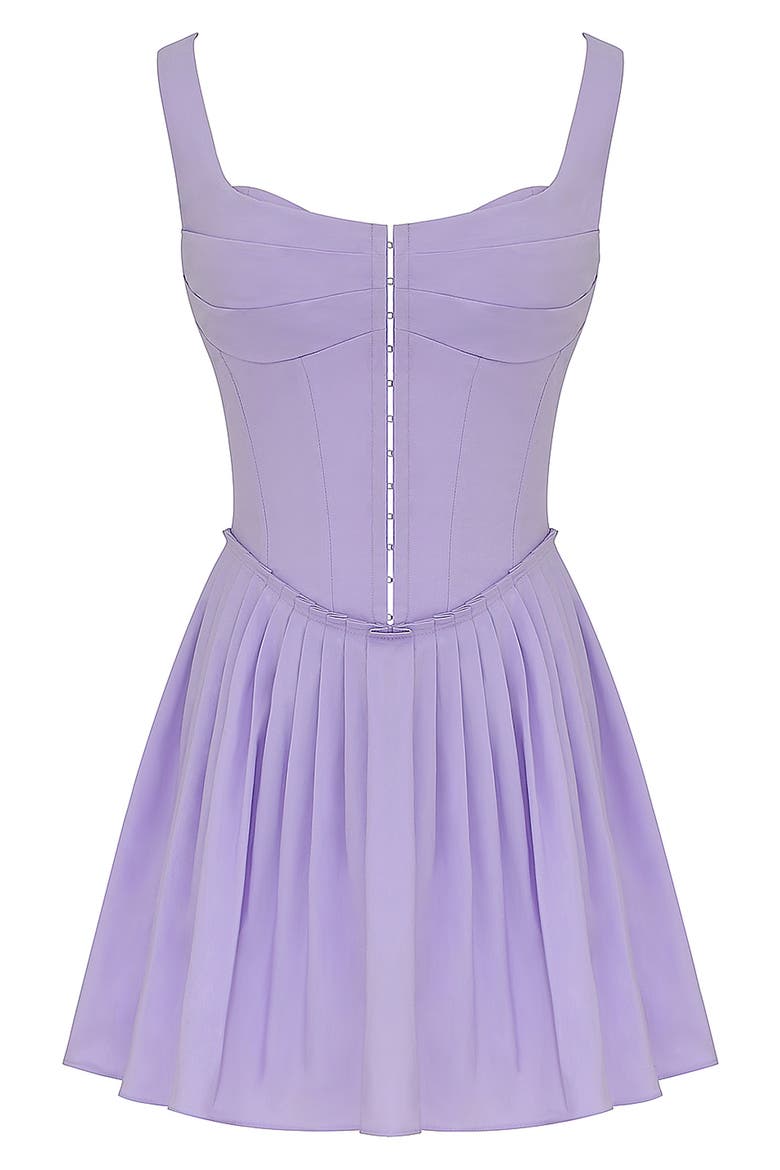 Cupid Corset Sleeveless Minidress, Alternate, color, PASTEL LILAC