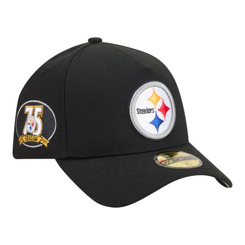 Men's New Era  Black Pittsburgh Steelers A-Frame 59FORTY Fitted Hat