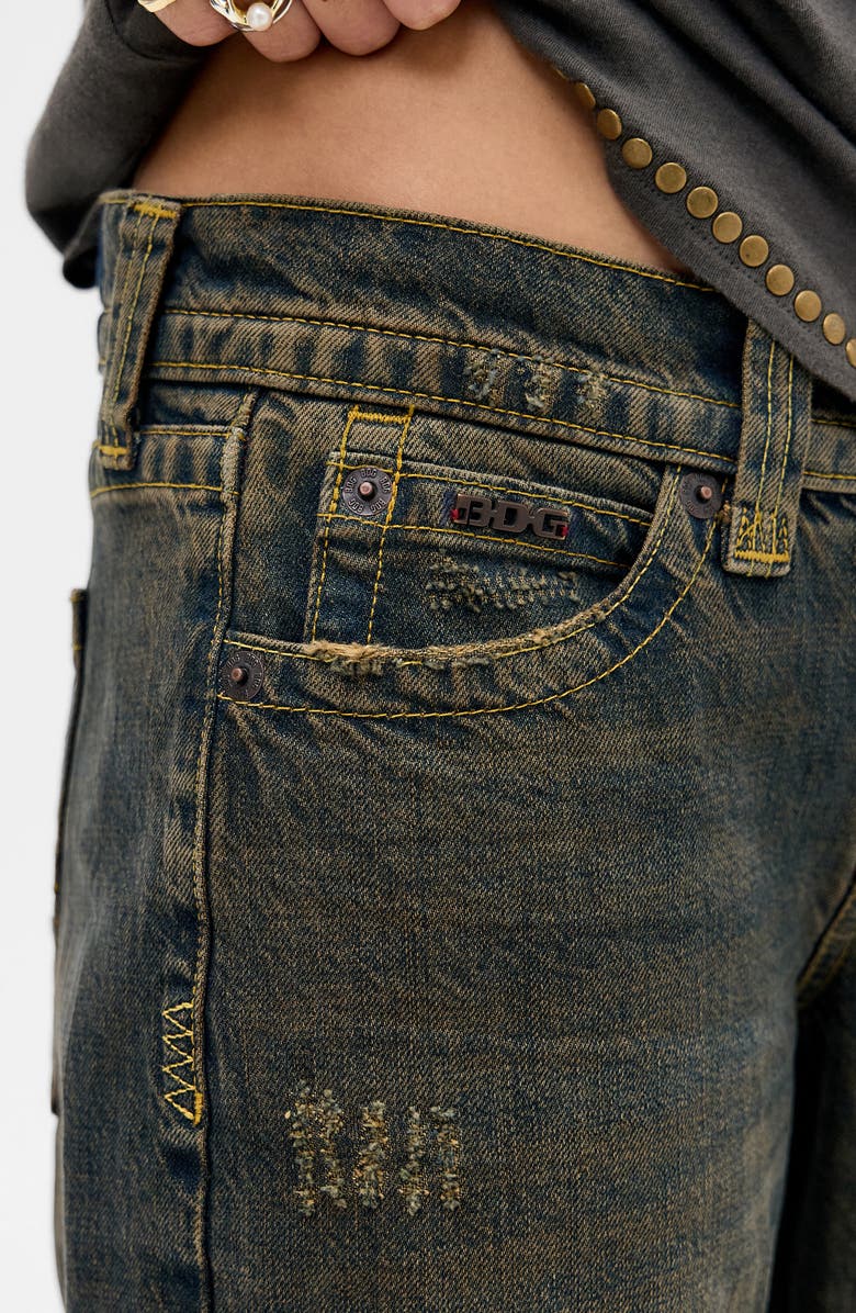 BDG Urban Outfitters Kayla Low RIse Wide Leg Jeans, Alternate, color, Dark Vintage