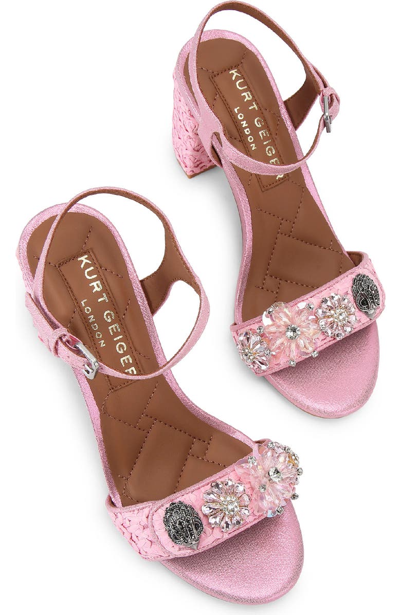 Kurt Geiger London Kensington Embellished Raffia Sandal, Alternate, color,