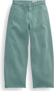 AG Hattie Raw Hem High Waist Crop Barrel Jeans