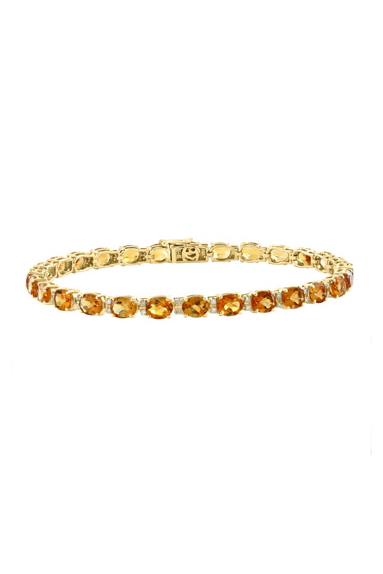14K Yellow Gold Diamond,Citrine Bracelet, Main, color, Hematite and FW Blush Pearl