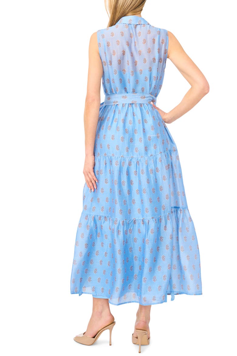 Scarf Print Sleeveless Shirtdress, Alternate, color, FROZEN FJORD